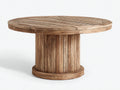 Tavolo da giardino - legno - 125x125x76 cm - teak naturale - rustico