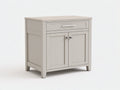 Credenza - Legno-Metallo - 90x40x84 cm - Greige-Naturale - Scandinavo