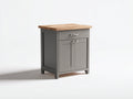 Credenza - Legno-Metallo - 72x38x86 cm - Grigio-Naturale - Scandinavo