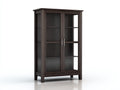 Vetrina - legno-vetro - 96x40x168 cm - noce scuro - moderno