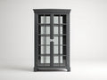 Vetrina - legno-vetro - 94x41x183 cm - grigio fumo - classico