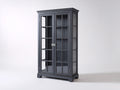 Vetrina - legno-vetro - 92x40x181 cm - grigio antracite - elegante