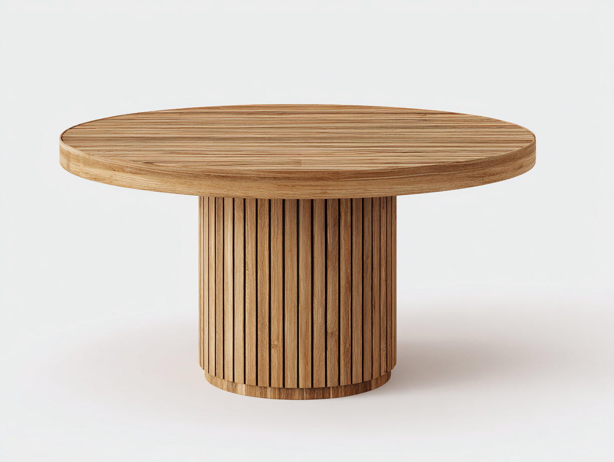 Tavolo da giardino - legno - 115x115x75 cm - naturale - contemporaneo