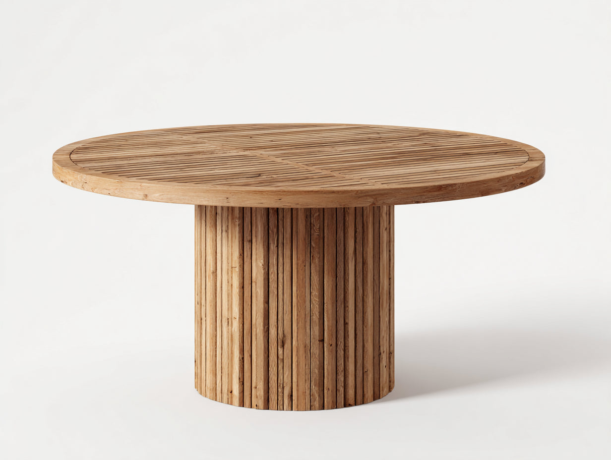 Tavolo da giardino - legno - 115x115x75 cm - naturale - moderno