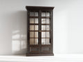 Vetrina - legno-vetro - 112x43x202 cm - noce scuro - vintage