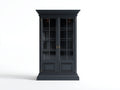 Vetrina - legno-vetro - 110x42x210 cm - grigio antracite - classico